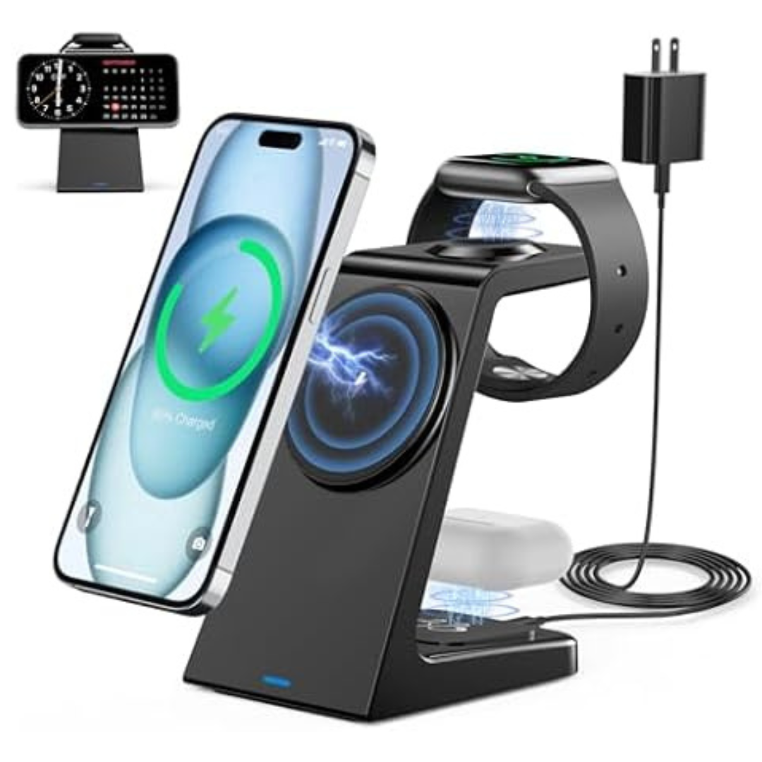 TXXTOL 3-in-1 Apple 20W Mag-Safe Magnetic Wireless Charger Stand