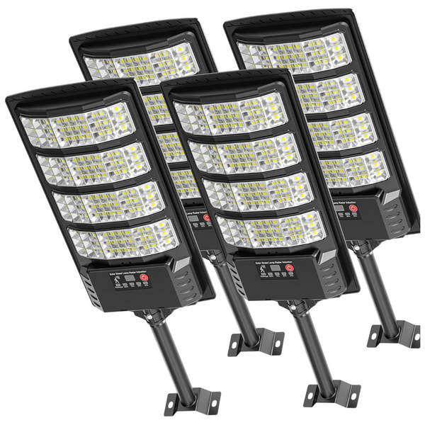 4-Pack Okpro Outdoor Super Bright Solar Street Lights