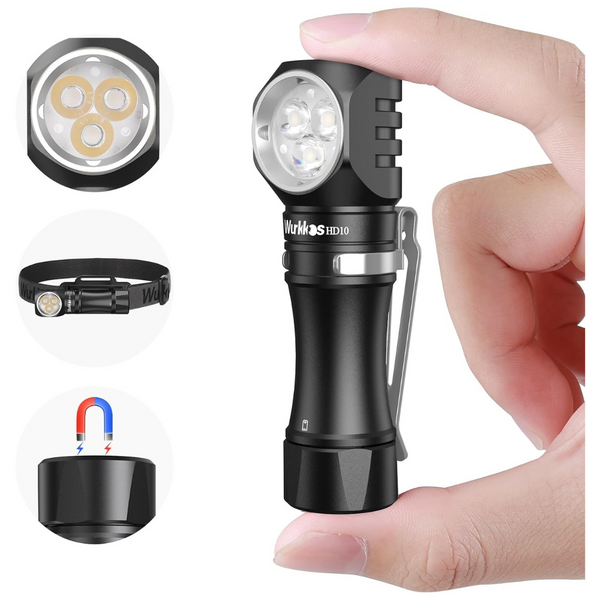 Wurkkos 1200 Lumens Rechargeable Small Flashlight