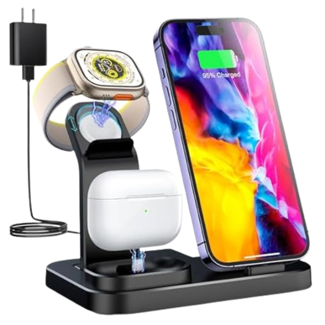 3-in-1 RJR Wireless Charging Station With 18W Adapter