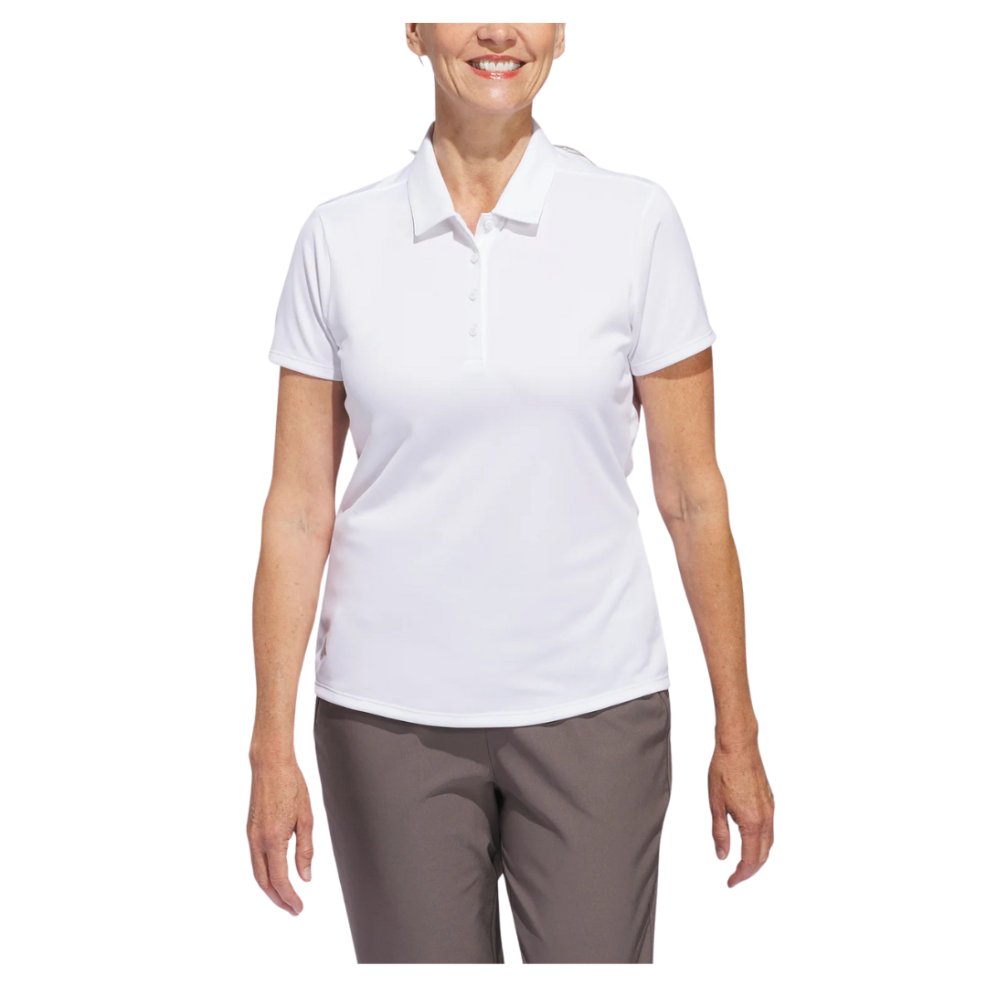 adidas Women's Solid Performance Short Sleeve Polo Shirt