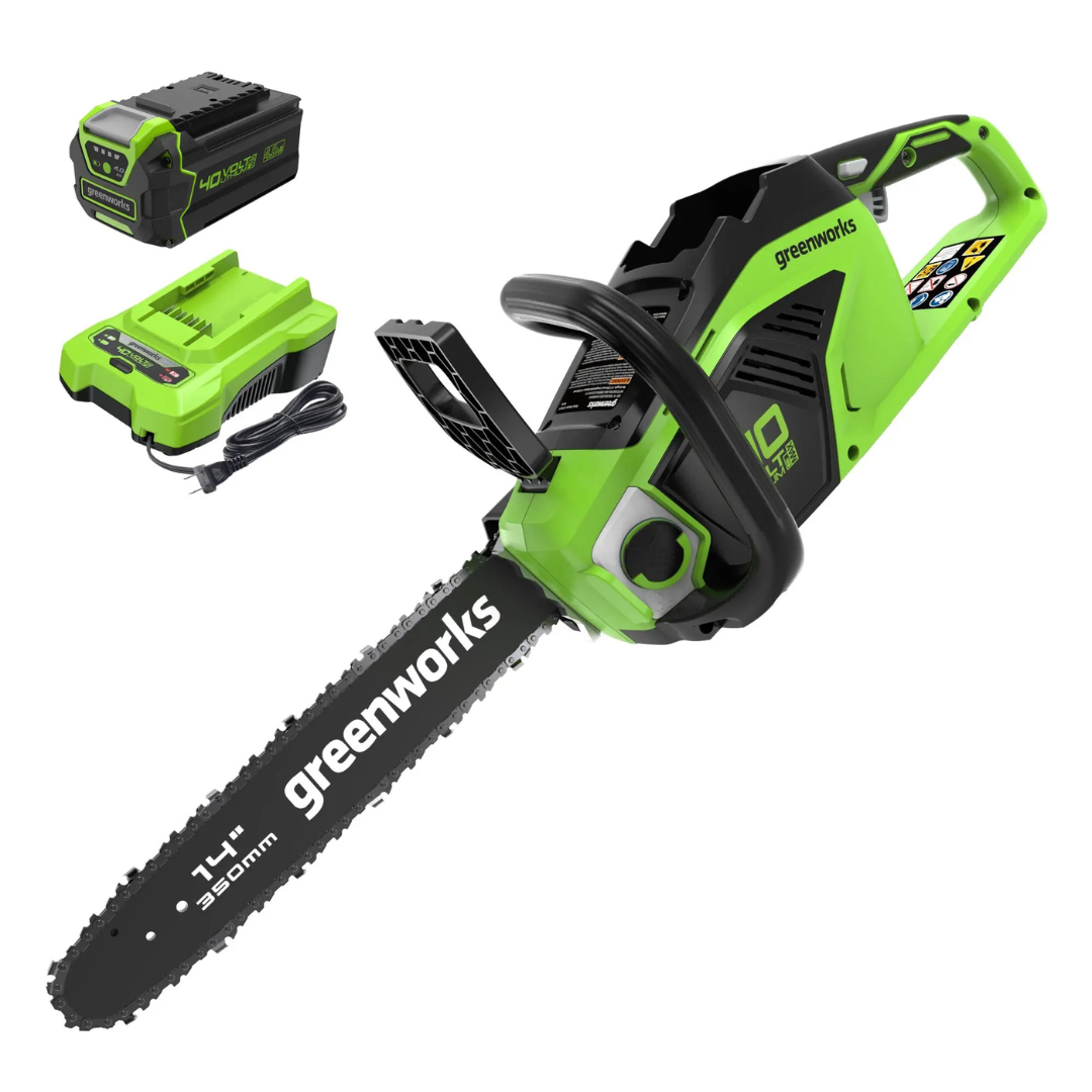 40V 14" Cordless Battery Chainsaw W/ 4 Ah Battery & Charger