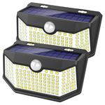 2-Pack 120-LED IP65 Waterproof Solar LED Wall Lights