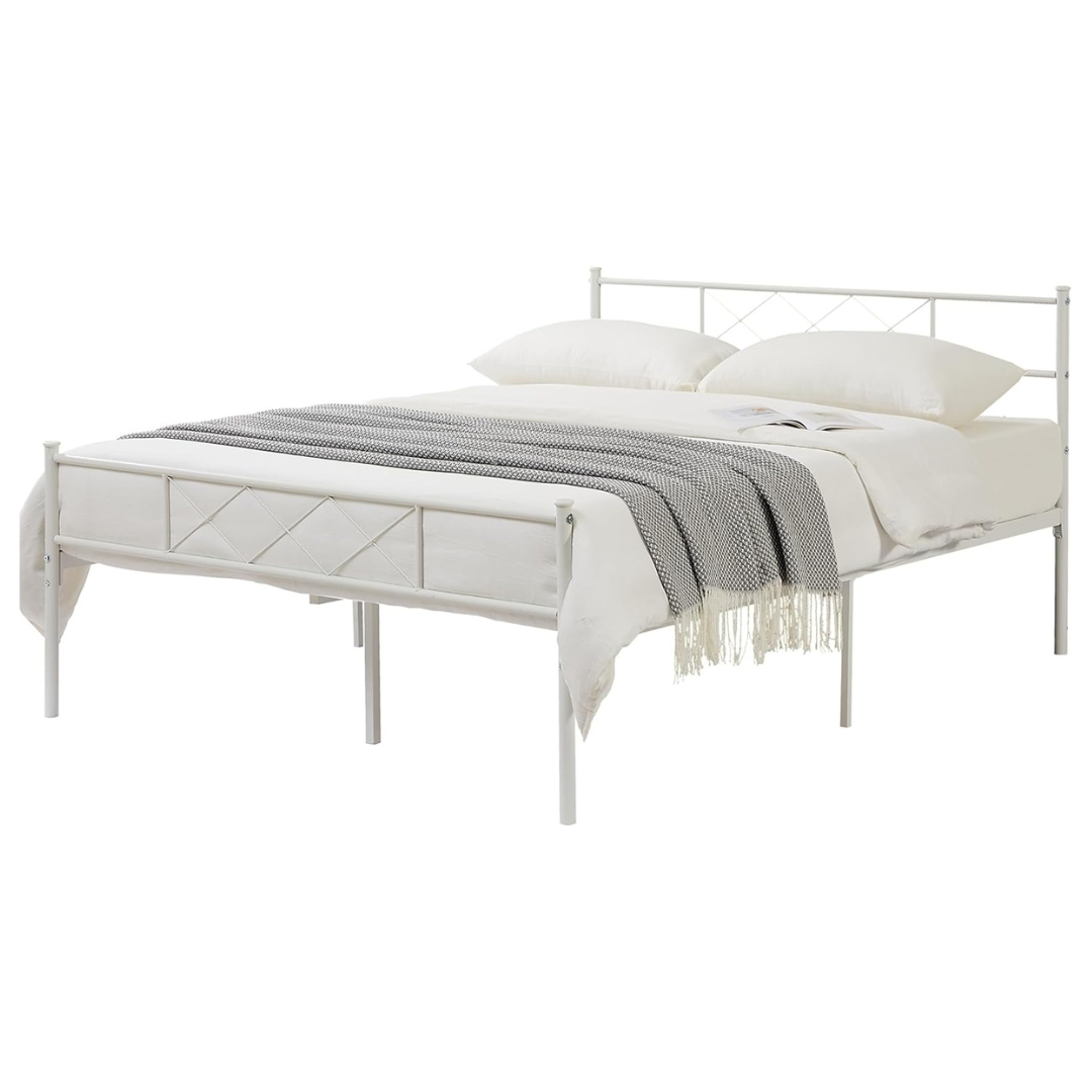 VECELO Queen Size Bed Frame With Headboard