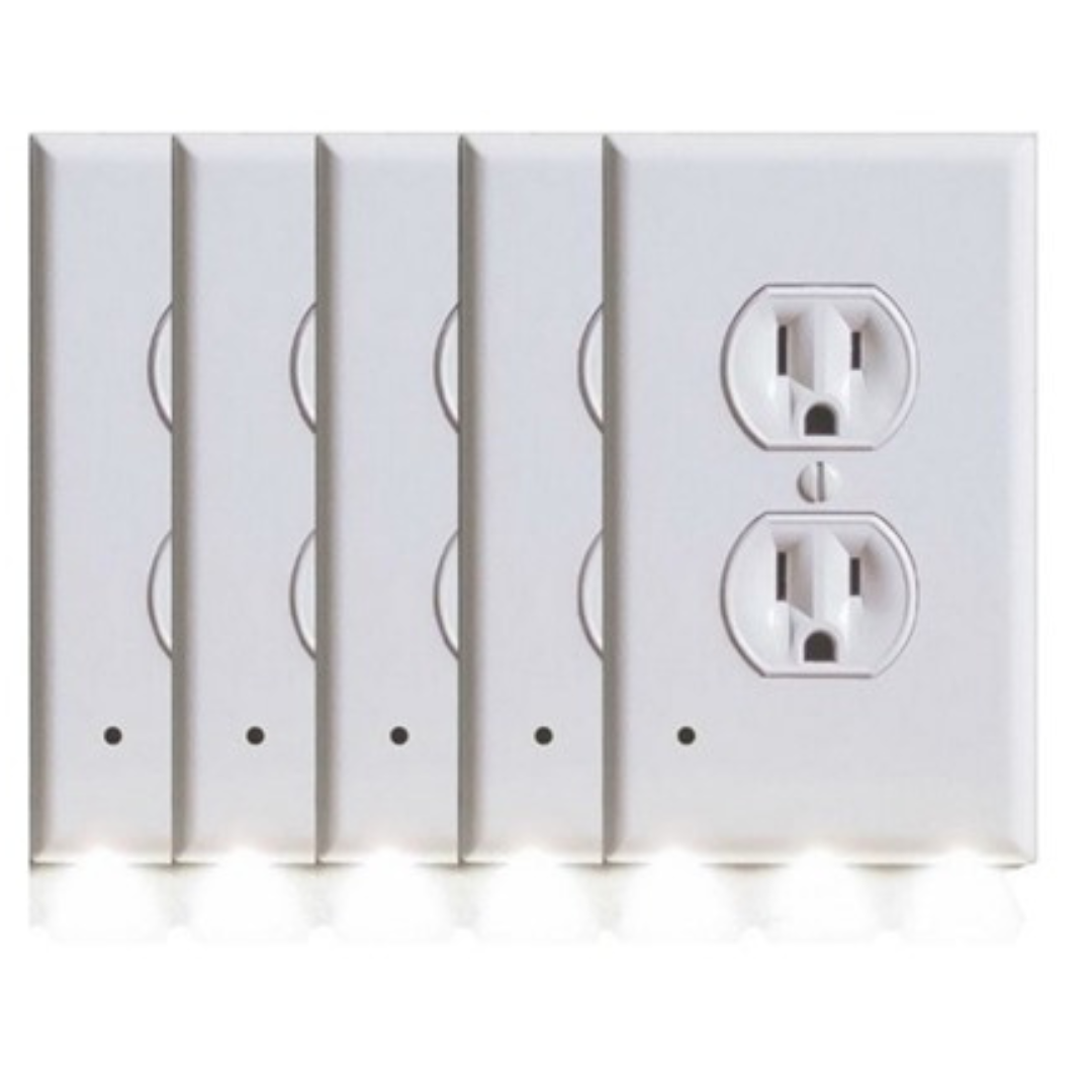 BH 5-Pack Outlet Cover With Built-In LED Night Light