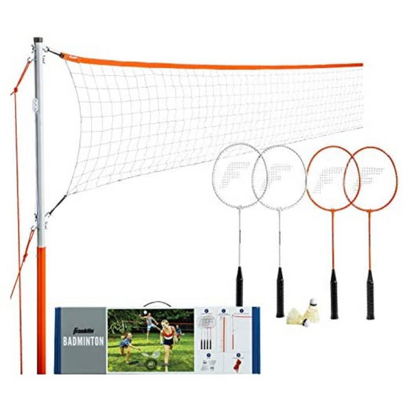 Franklin Sports Backyard Badminton Net Set W/ Rackets And Birdies