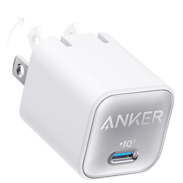 Anker Nano 3 511 30W PIQ 3.0 Foldable USB-C GaN Wall Charger (2 Colors)