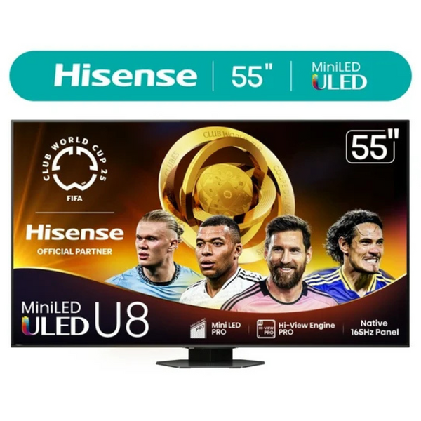 55" Hisense Class U8 Series 4K Ultra HDR Smart QLED Google TV