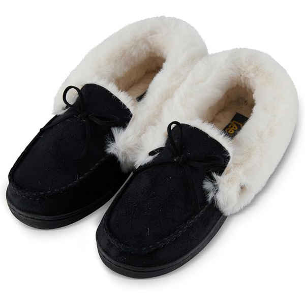 Lee Women's Moccasins Fur Sherpa Cozy House Slippers
