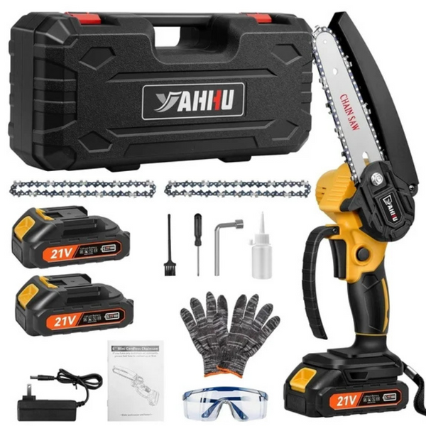 6" Electric Cordless 21V Battery Powered Handheld Mini Chainsaw