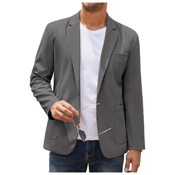 COOFANDY Men's Casual Linen One Button Blazer