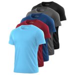 5-Pack Kinglaman Mesh Dry Fit Gym Workout Shirt