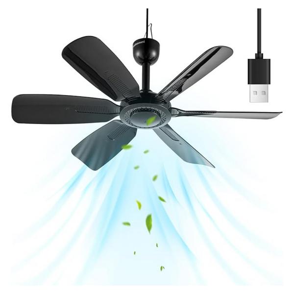 Bestmoument 17.7" 6 Blades Small Portable Ceiling Fan