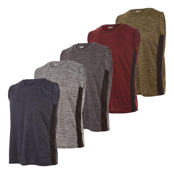 5-Pack Essential Elements Quick-Dry Athletic Boys Active Shirts