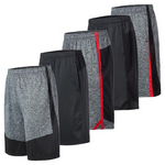 5-Pack Men's Dry-Fit Sweat Resistant Athletic Shorts (2 Colors)
