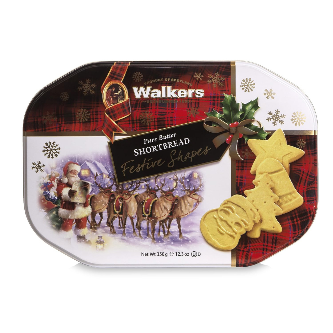 12.6 oz Walkers Assorted Shortbread Cookies In Festive Shapes