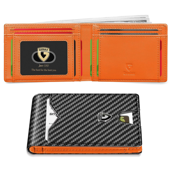Men's Slim RFID Wallet With 11 Card Slots