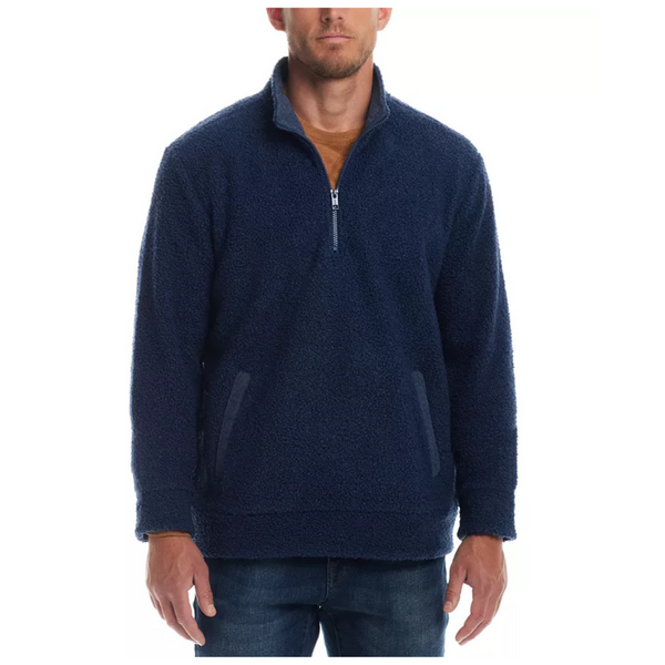 Weatherproof Vintage Men's Teddy Quarter Zip Long Sleeve Sweater