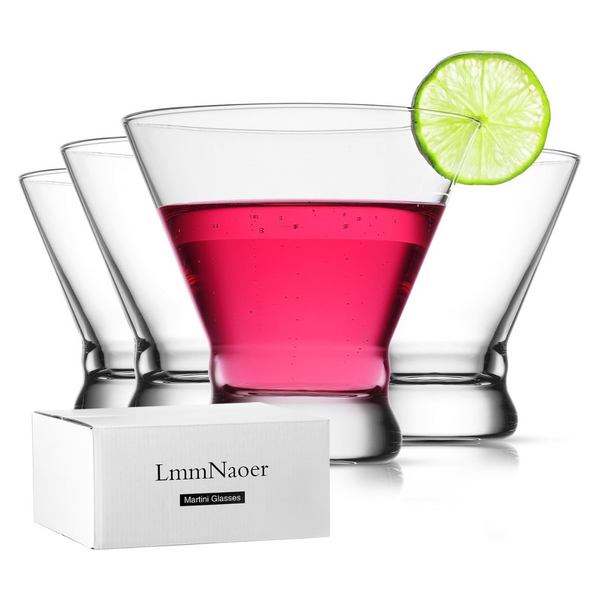 4-Pack 8.5 Oz Stemless Cocktail Glasses (2 Styles)