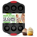 Nutrichef 12 Cup Durable And Nonstick Carbon Steel Muffin Pan