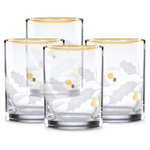 Lenox Holiday Gold 4-Piece Double Old Fashioned Set