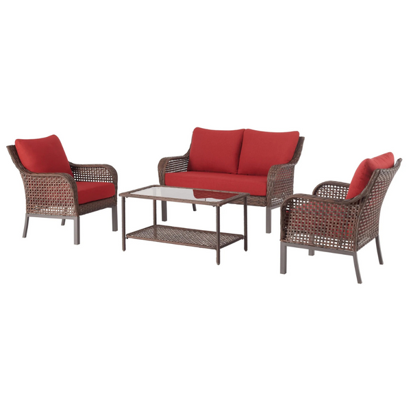 4-Piece Mainstays Tuscany Ridge Conversation Set (Red)