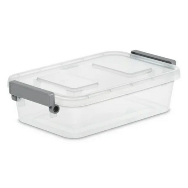 2.7-Quart Sterilite Modular Plastic Latch Box (Titanium)
