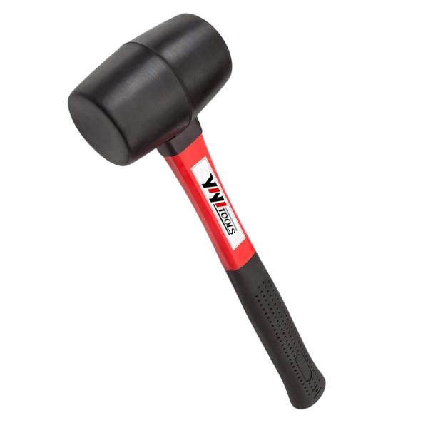 Yiyitools YY-2-005 Rubber Mallet Hammer With fiberglass Handle, 16oz