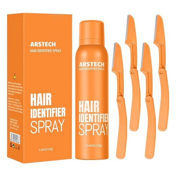 Arstech Women's Hair Identifier Spray W/ 4 Face Razor (4.44oz)