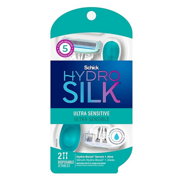 2-Count 5-Blade Schick Hydro Silk Sensitive Women's Disposable Razors
