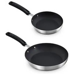 Zakarian by Dash TruPro Nonstick Stainless Steel Fry Pan Set
