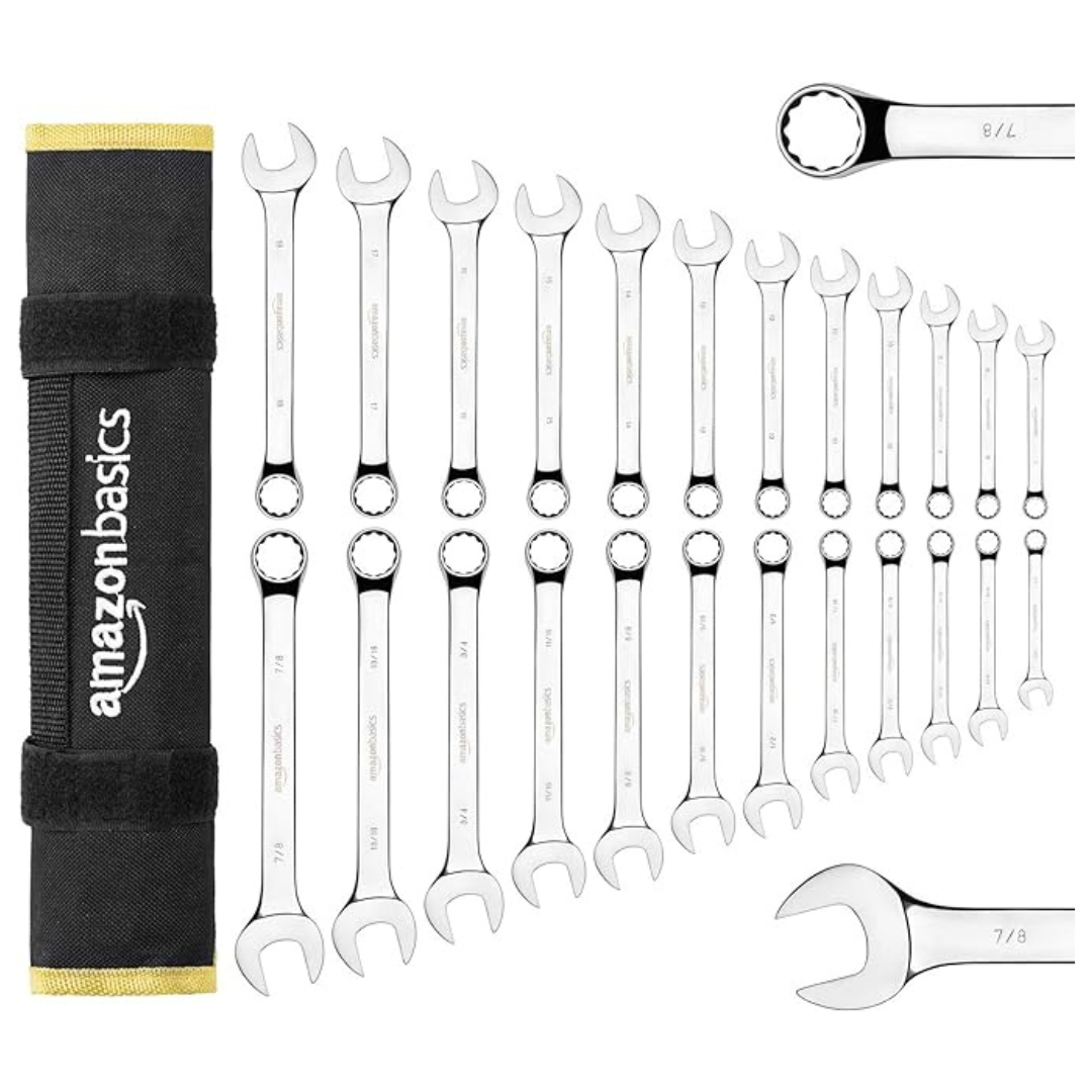 Set Of 24 Amazon Basics Metric And SAE Wrench Set