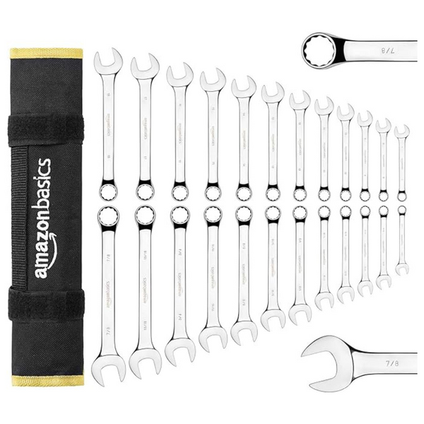 Set Of 24 Amazon Basics Metric And SAE Wrench Set