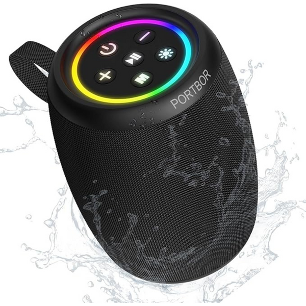 IPX5 Waterproof, 15H Playtime Portable Bluetooth Speaker