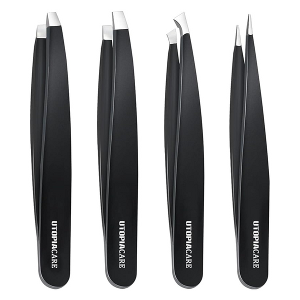 4-Piece Utopia Women's Professional Precision Tweezers Set