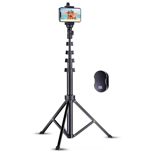 Portable All in One 62" Selfie Stick Tripod W/ 4-Stable Legs