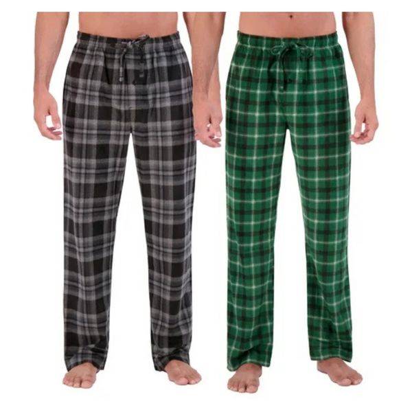 2-Pack Hanes Men's Cozy Microfleece Pajama Sleep Pants