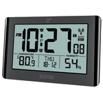 Atomic Digital Wall Clock With Indoor Temperature And Humidity