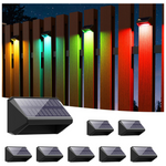 8-Pack RGBCW IP65 Waterproof Solar Fence Lights