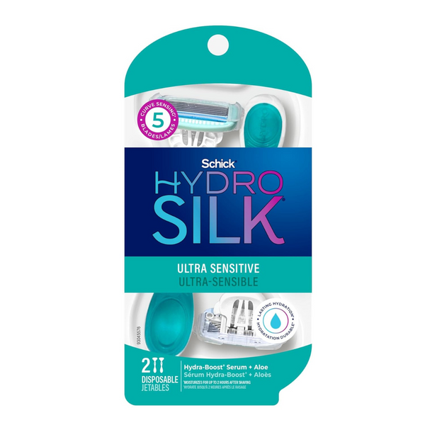 2-Count 5-Blade Schick Hydro Silk Sensitive Women's Disposable Razors