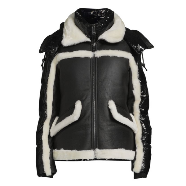 Pajar Women's 3-in-1 Shearling Mixed Media Puffer Jacket