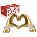 Heart Hands Sculpture Love Gold Decor