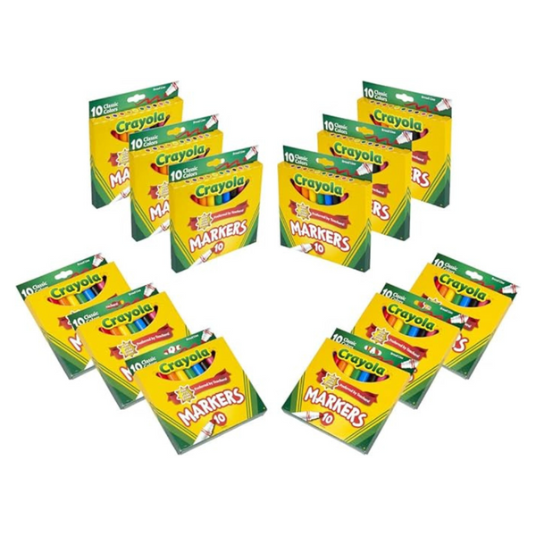 Crayola Broad Line Markers (12 Packs)