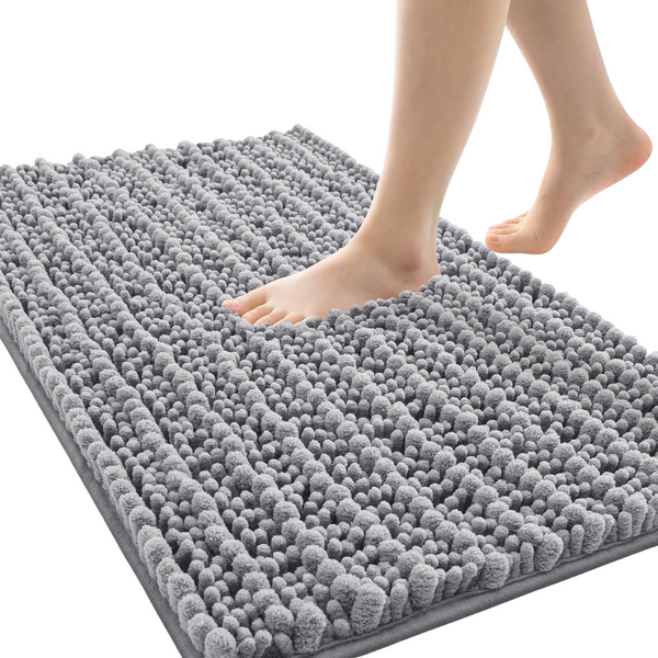 Smiry 30x20 Extra Soft Absorbent Chenille Bathroom Rug Mat