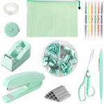 Green Office Supplies Desk Accessories Set