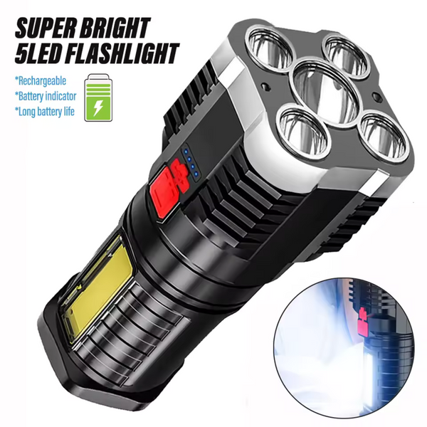 High Power Led Rechargeable Flashlights with Side Light