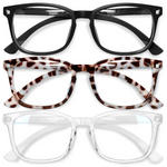 3-Pack Women's Stylish Blue Light Blocking Glasses