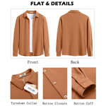 Men's Button Down Long Sleeve Textured Shirts