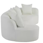 Haven Modern Boucle Fabric Upholstered 5-Seater Sectional Sofa