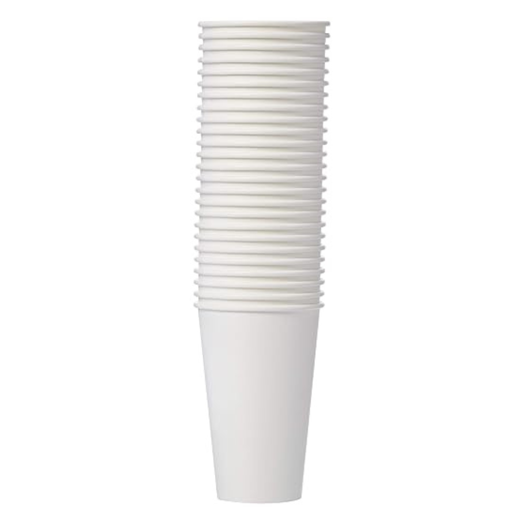 500-Count Amazon Basics Compostable Hot Paper Cup, 16 Oz (White)